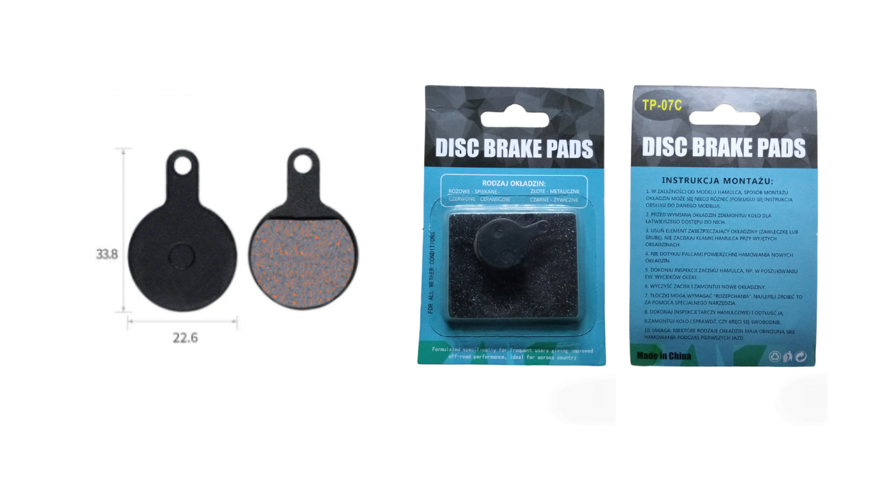 Plaquettes de frein de organique.