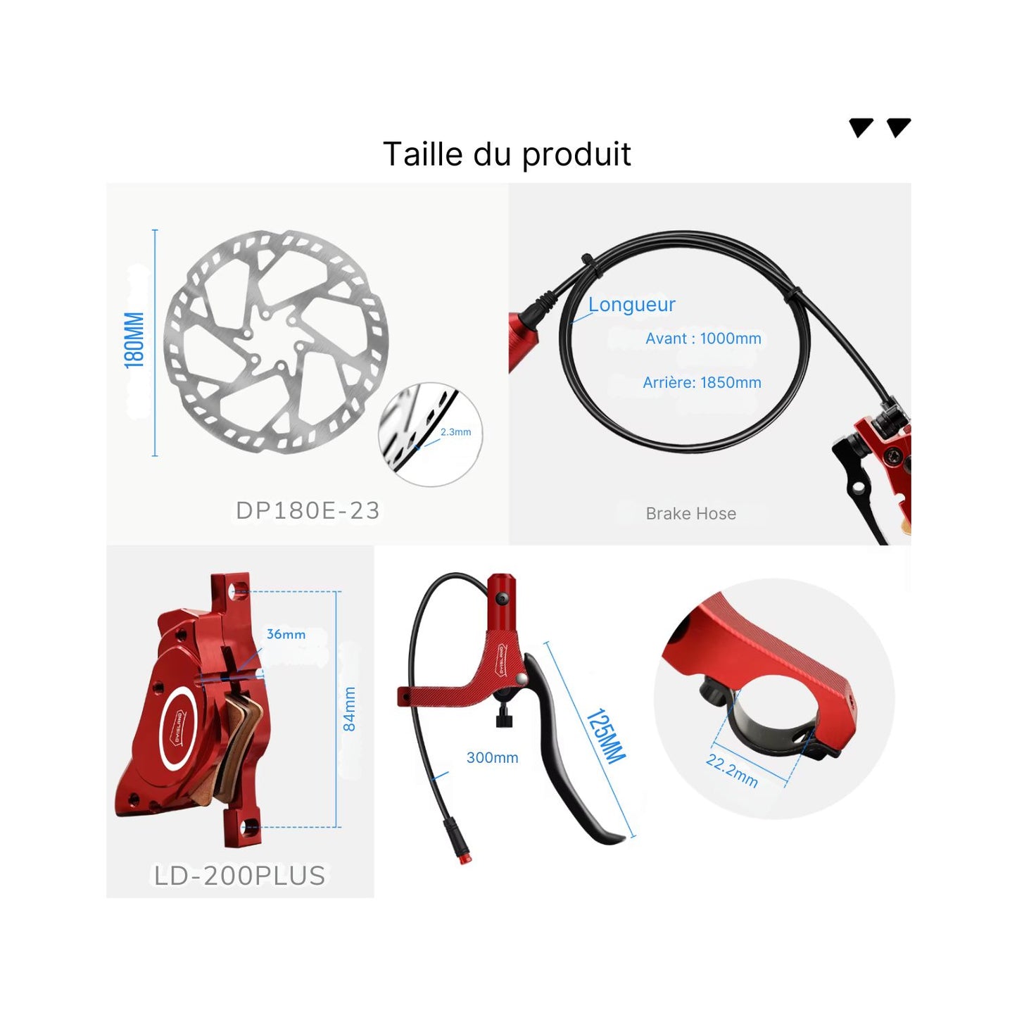 Kit de frein hydrauliques DYISLAND LD-200 PLUS