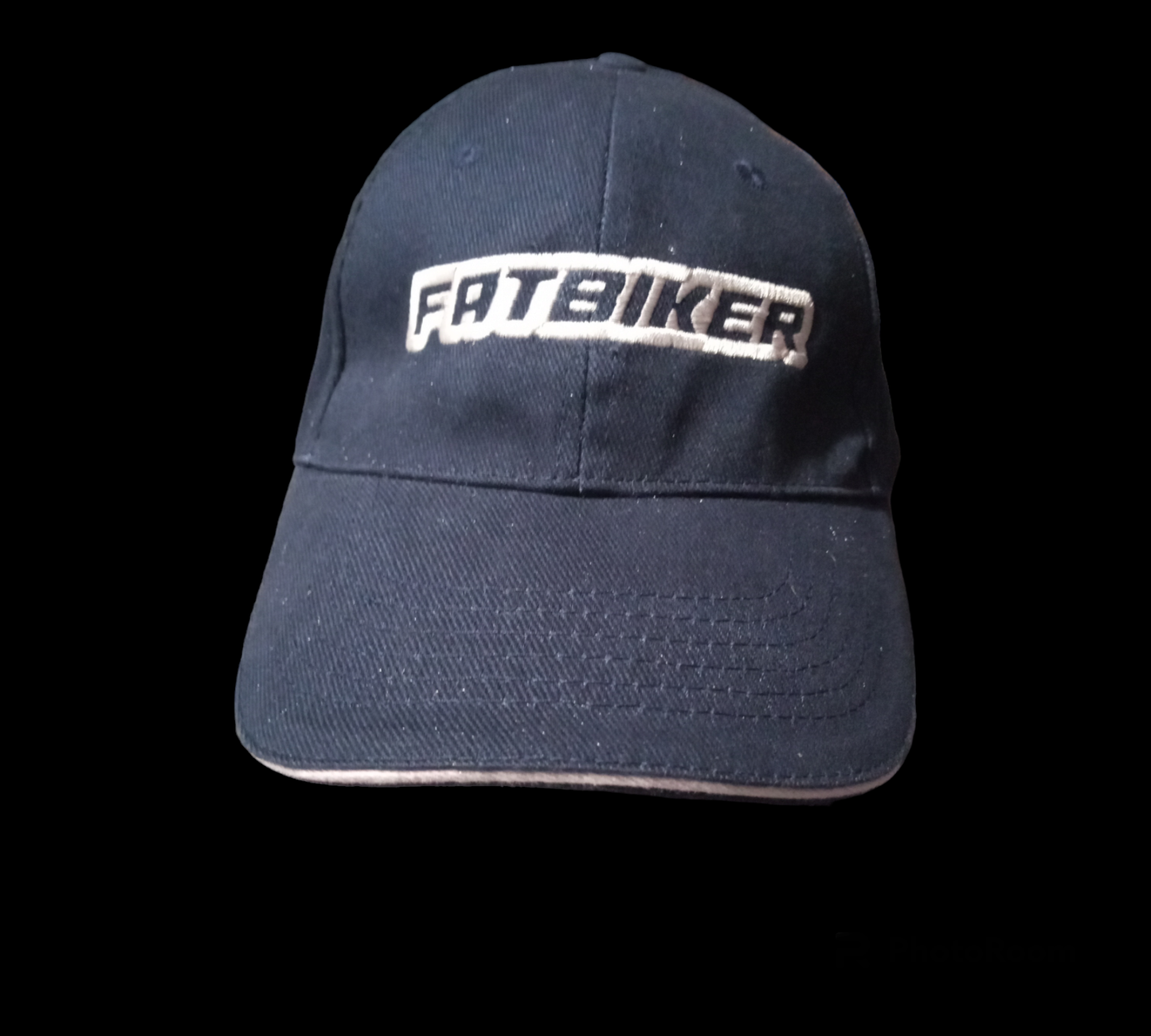 Casquette brodée "Fatbiker" Marine et rose