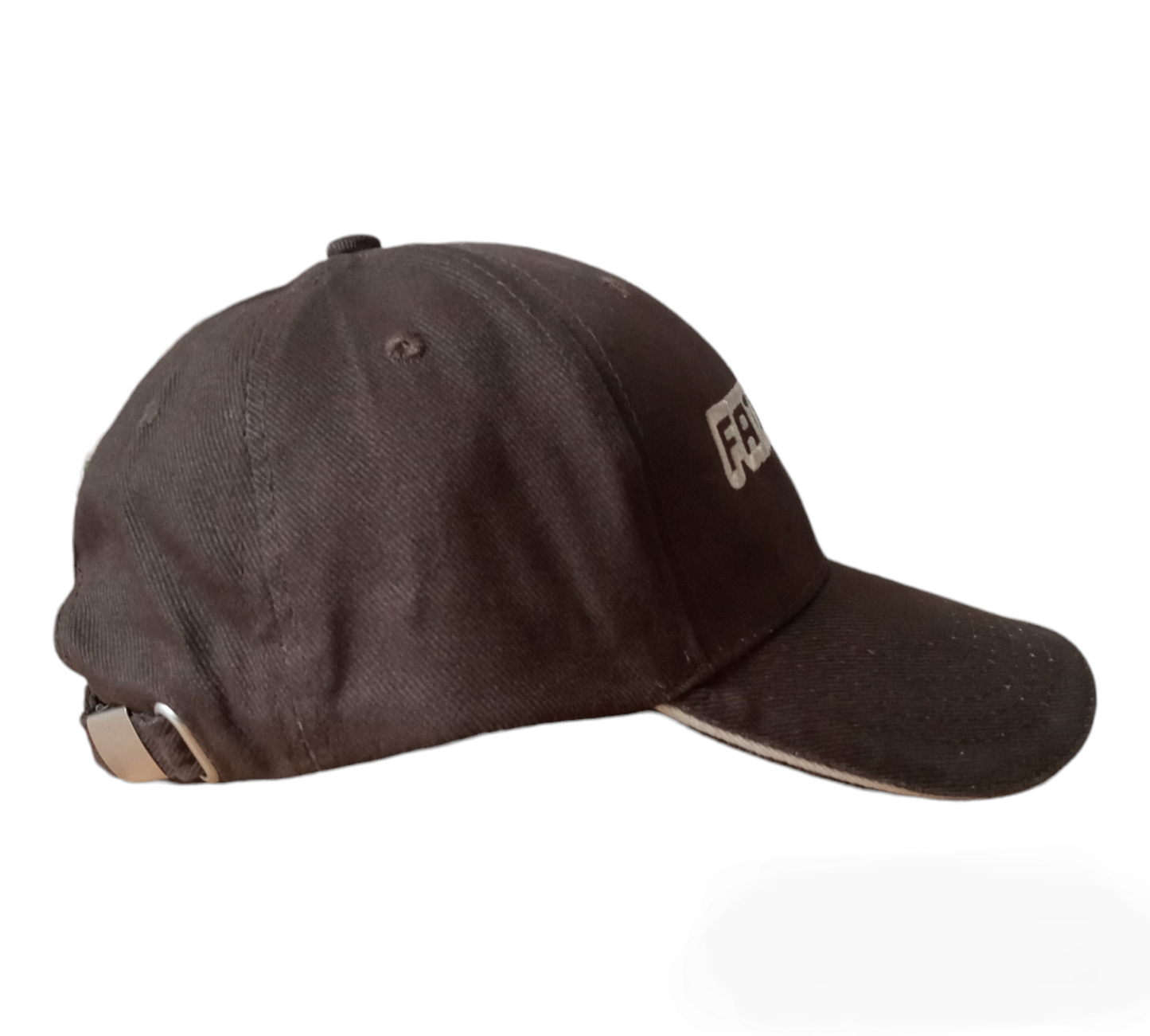 Casquette brodée "Fatbiker" boucle marron et beige