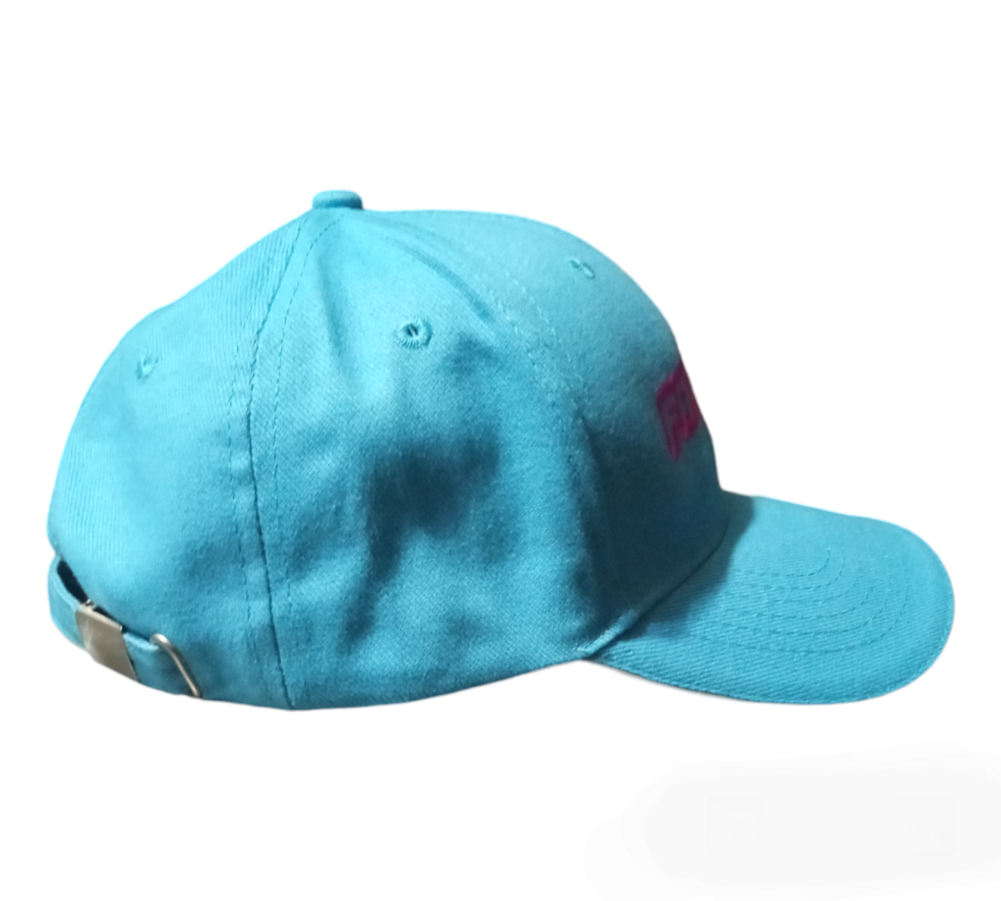 Casquette brodée "Fatbiker" boucle turquoise