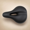 Selle de vélo noire avec ouverture centrale
