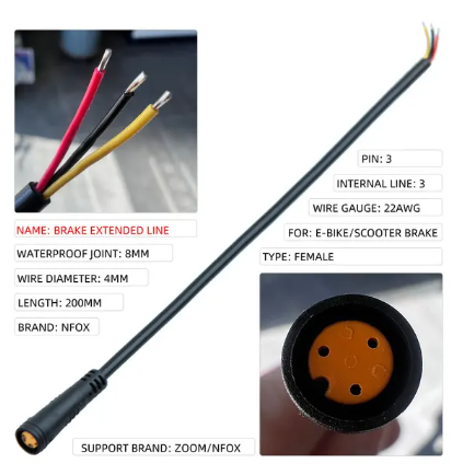 Extension câble de frein 3 pin orange femelle