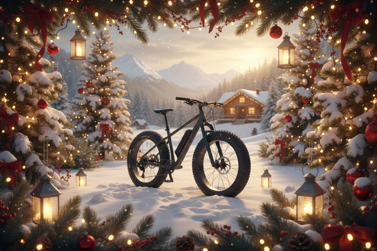 Image de Noël Fatbiker centrée