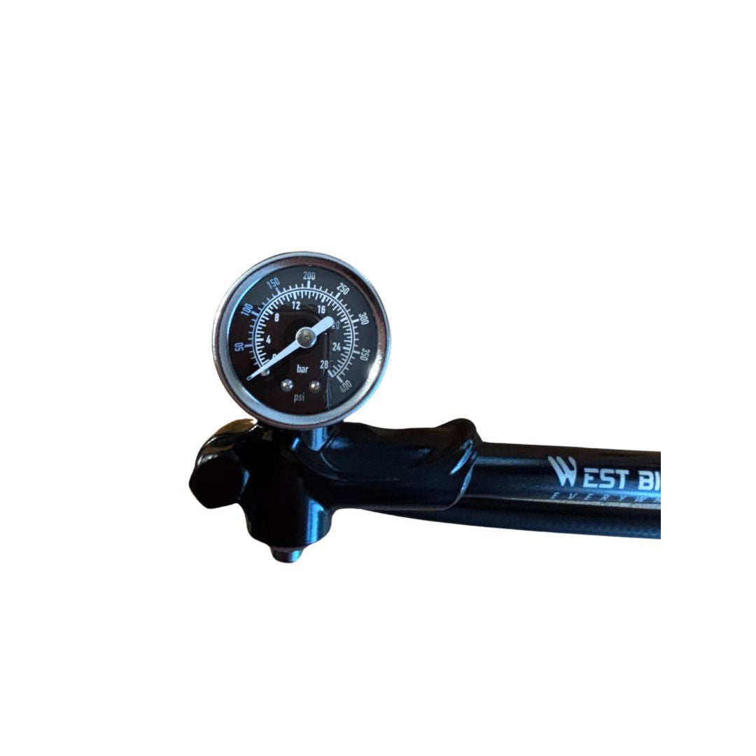 Pompe pour fourche et amortisseur "West Biking" 400 PSI