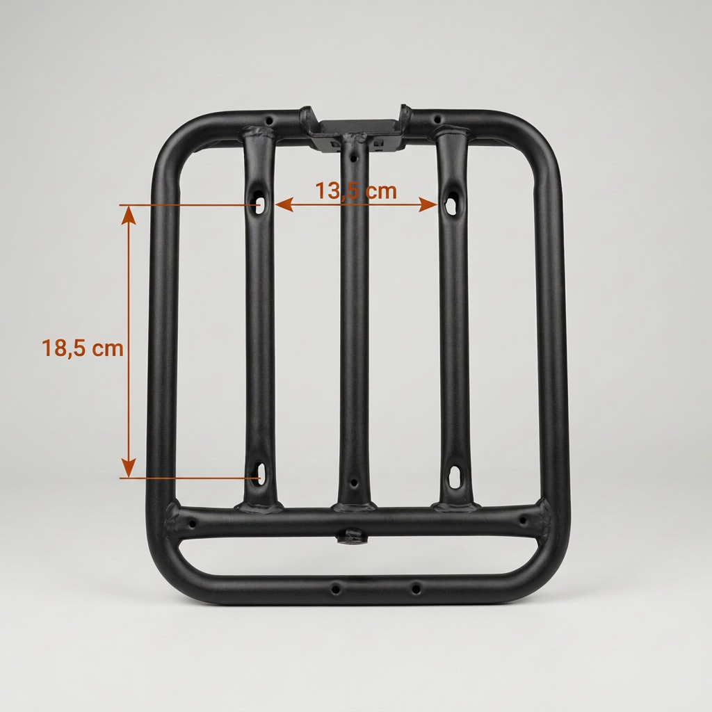 Porte-bagages avec les cotes 13,5 cm et 18,5 cm