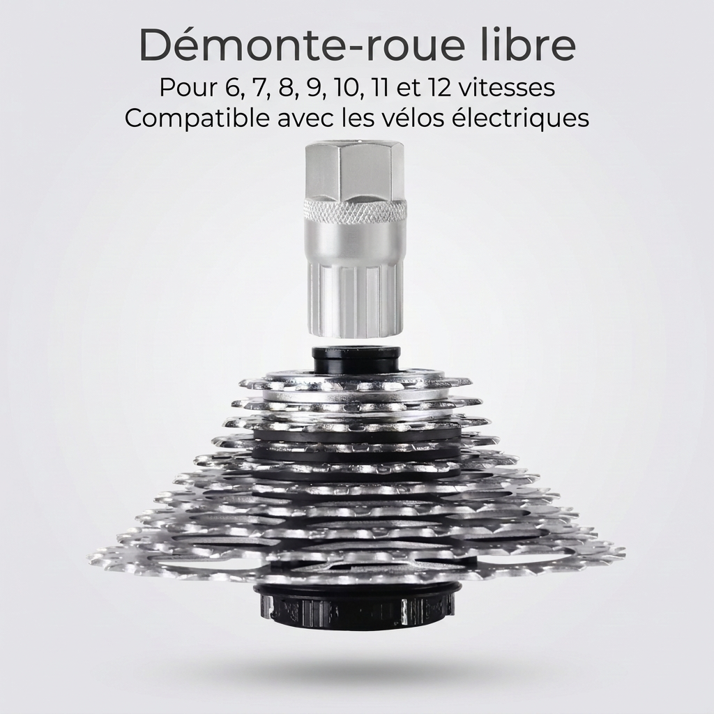 Visuel avec le titre « Démonte-roue libre », sans le mot « universel »